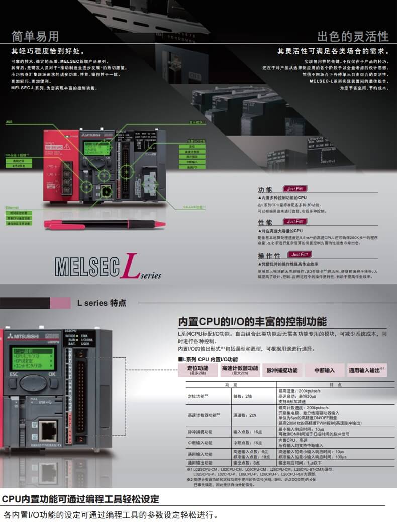 三菱plc L系列可编程控制器,三菱plc MELSEC-Q系列可编程控制器,三菱plc安全PLC MELSEC-QS/WS系列可编程控制器,三菱触摸屏,三菱触摸屏GOT simple人机界面HMI,三菱伺服电机JE-AS旋转伺服电机HJ-KS/HJ-FS系列,三菱伺服电机JE旋转伺服电机HK-KN/SN系列，三菱直接驱动式马达TM-RG2W/U2M/RFM系列,三菱伺服系统控制器MELSEC iQ-R系列，三菱伺服MELSERV0-J4，三菱伺服MR-JE-AS通用AC伺服放大器,三菱伺服MR-JE伺服放大器,三菱变频器FR-A800系列,三菱变频器FR-F800系列,三菱FR-E700系列变频器，三菱变频器FR-D700,FR-D74,三菱plc,三菱伺服电机,三菱触摸屏,三菱人机界面，三菱模块,三菱变频器,三菱电机,三菱伺服驱动器 ，三菱plc代理商，三菱伺服代理商，三菱FX3u代理商，三菱变频器代理商，三菱FX5u代理商