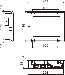 GT2308-VTBA GT2308-VTBD三菱触摸屏的外形尺寸